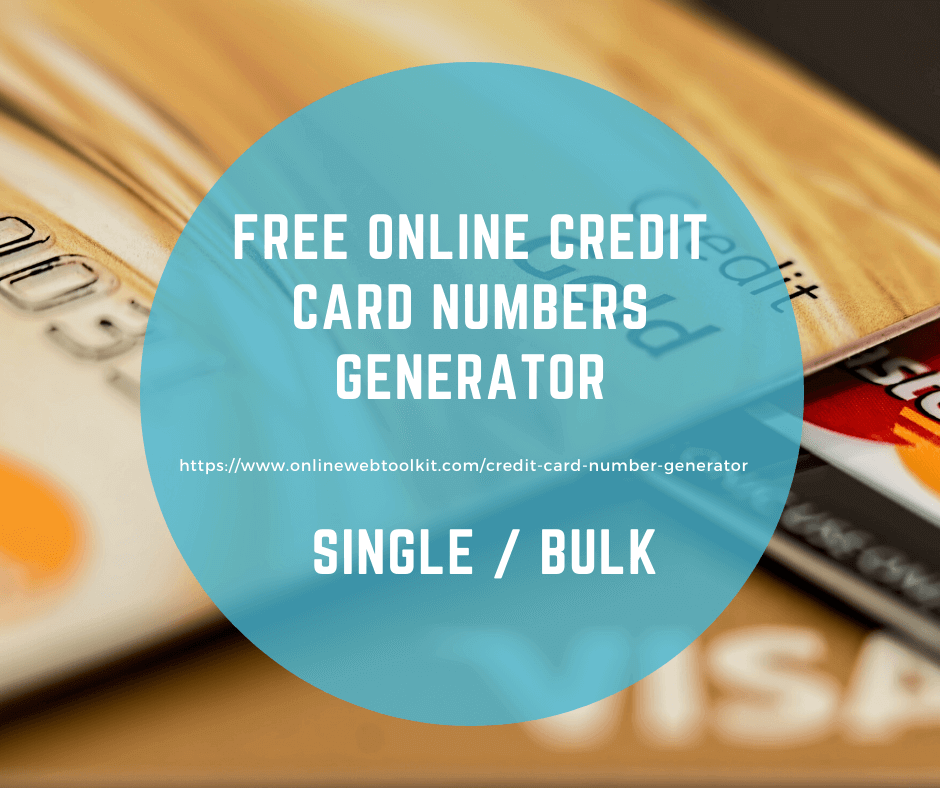 free credit cards with money 2018 generator
